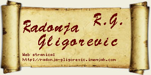 Radonja Gligorević vizit kartica